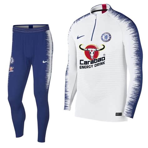 nike chelsea vaporknit strike drill trainingspak 2019 wit blauw|Chelsea FC Strike Men's Nike Dri.